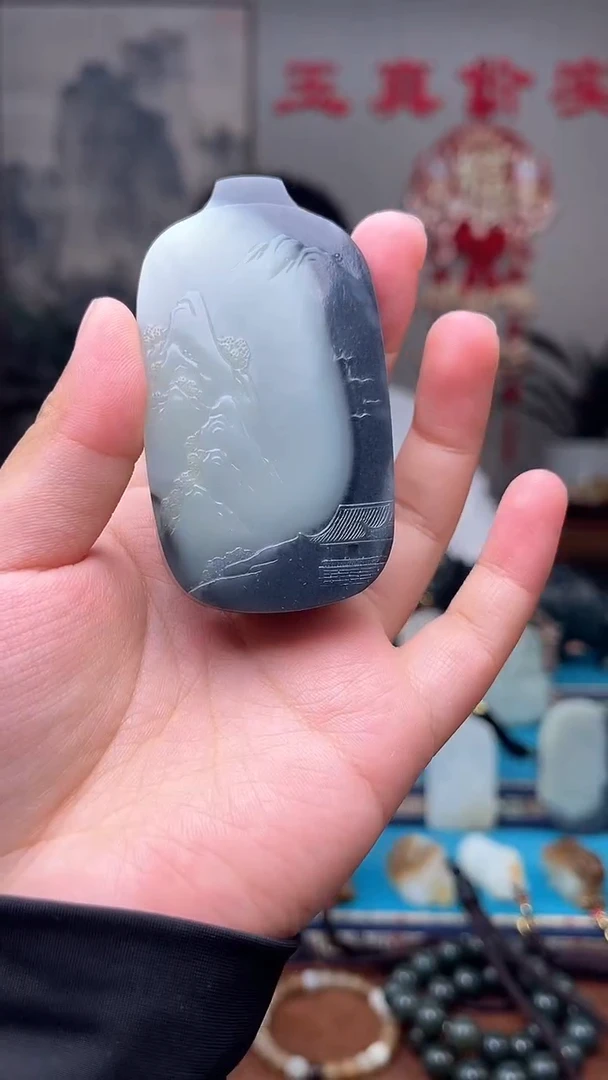 和田玉未镶嵌挂件1