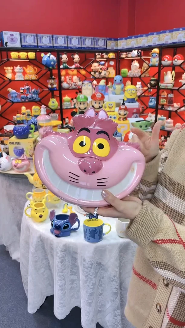 【闪购商品】.@@陶瓷柴郡猫储物罐