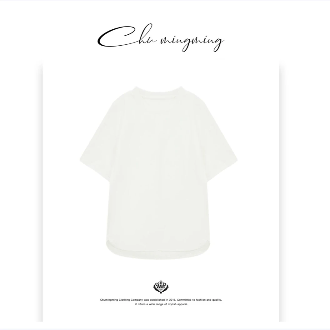 【CHU/2025SSNEW】《素律》下摆U型T恤AAMU25922A
