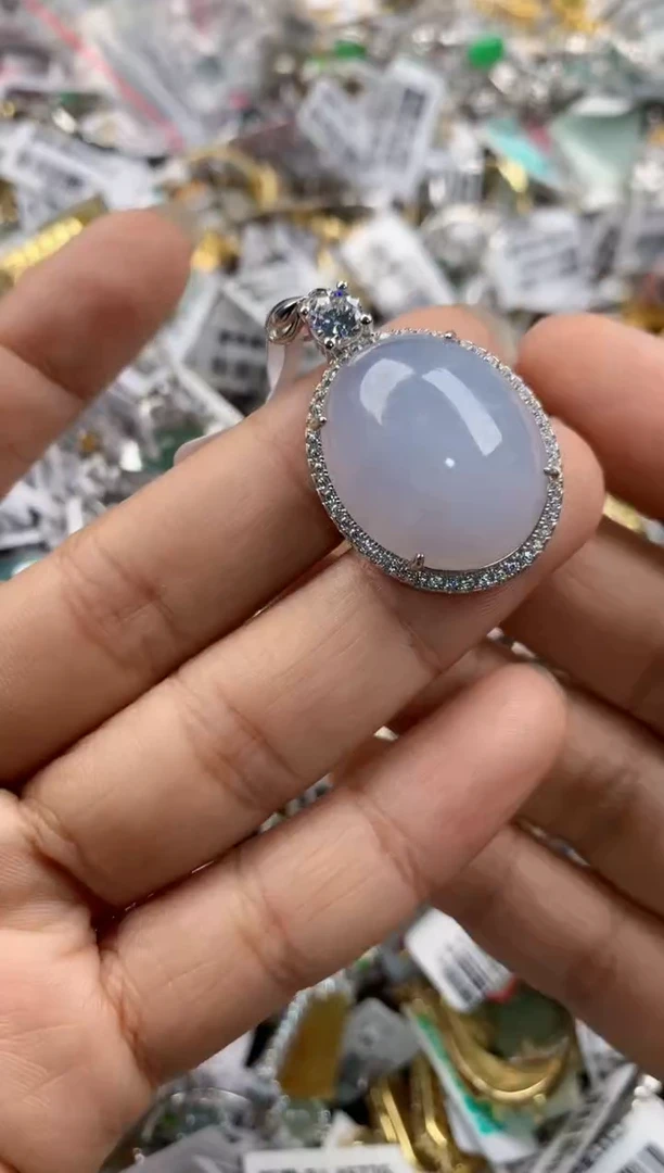 银S925镶嵌戒指翡翠777---8