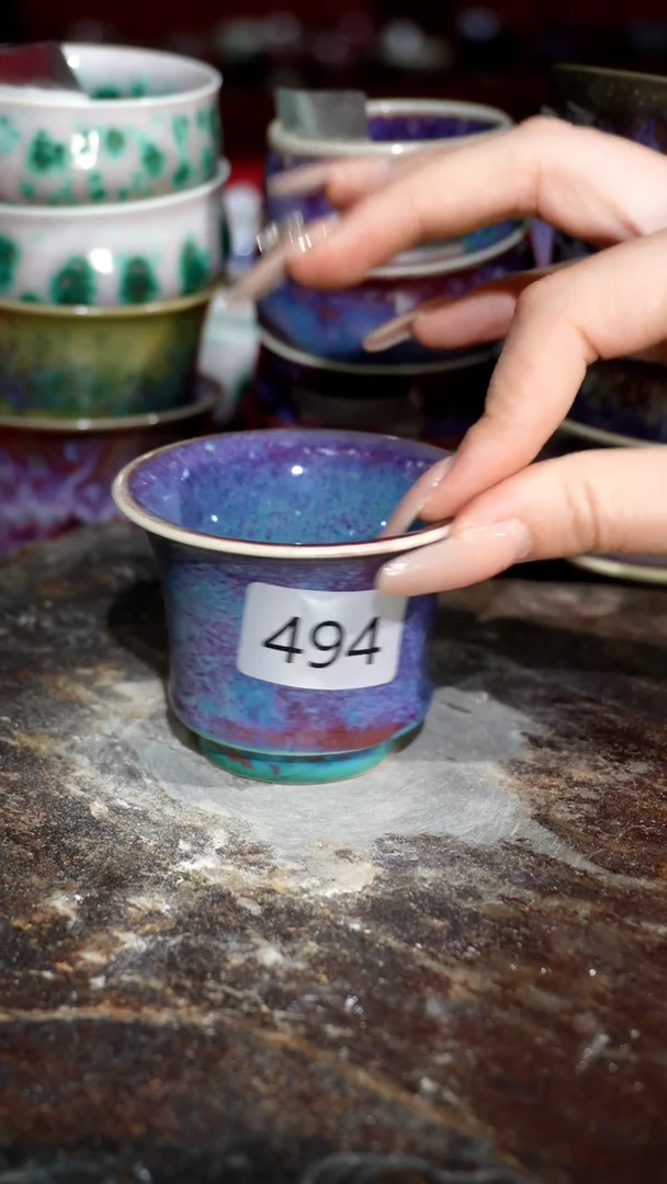 摆件精品窑变钧瓷茶器