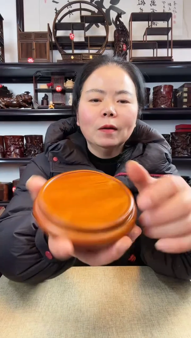 木老李红木工艺品黄圆