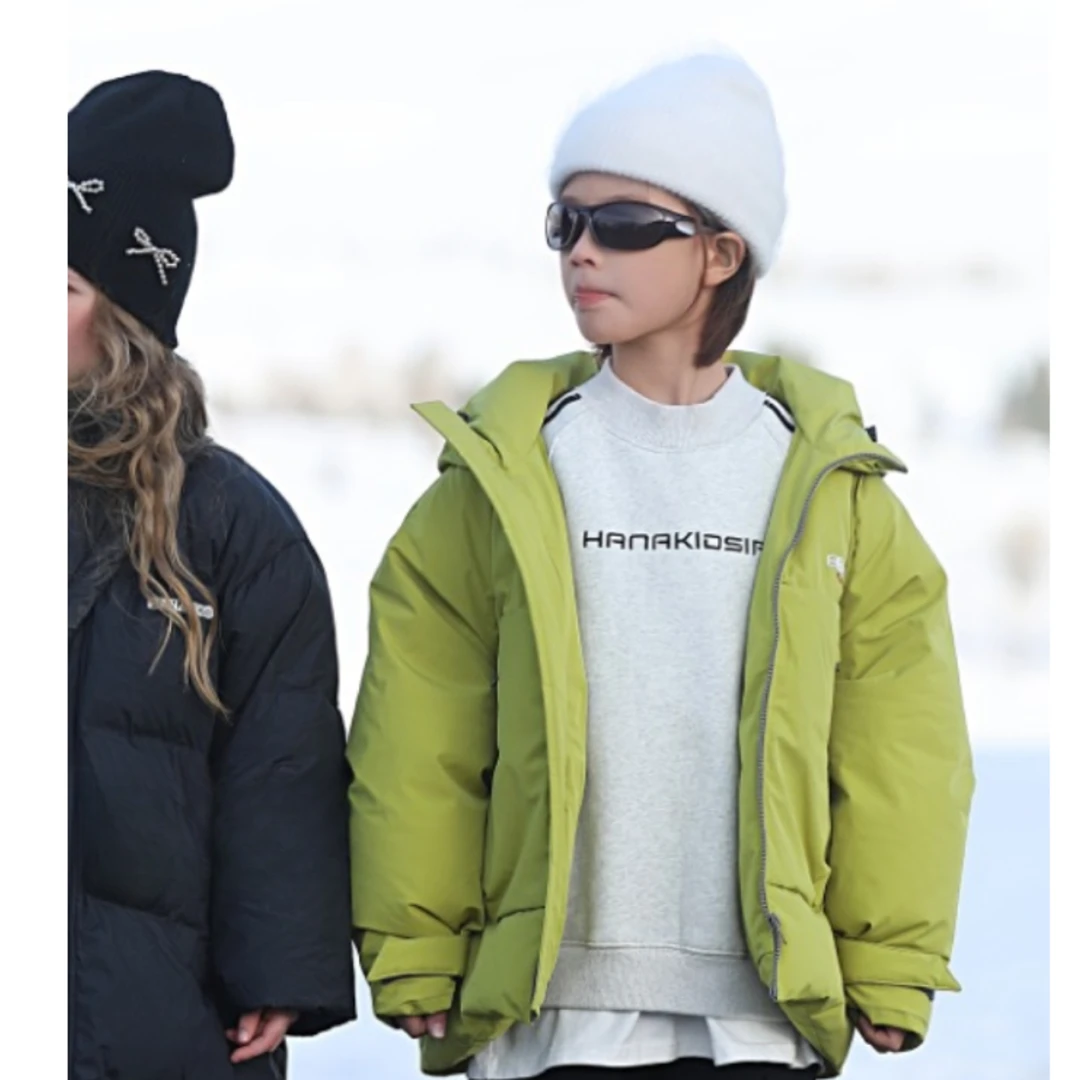 MF-0952双色 儿童保暖加厚连帽棉服外套男童休闲冬季