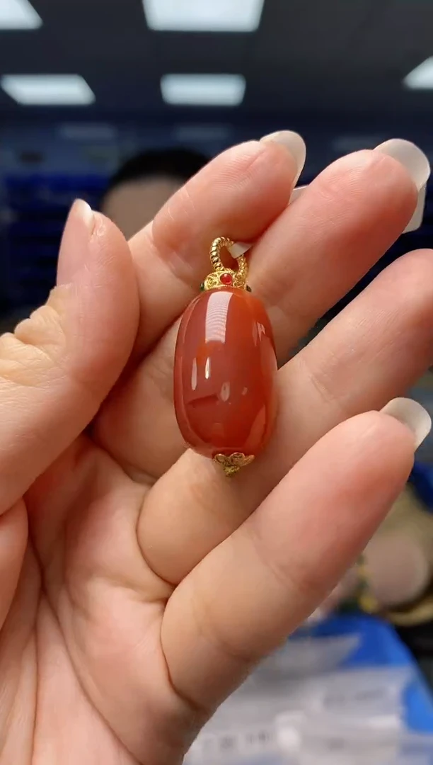 【闪购商品】南红玛瑙吊坠(不含链)银S925镶嵌  G11418