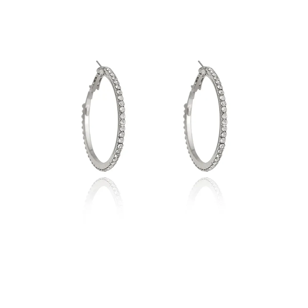 合金耳饰  c-1753银色欧美风气质夸张圈圈辣妹风耳环8044