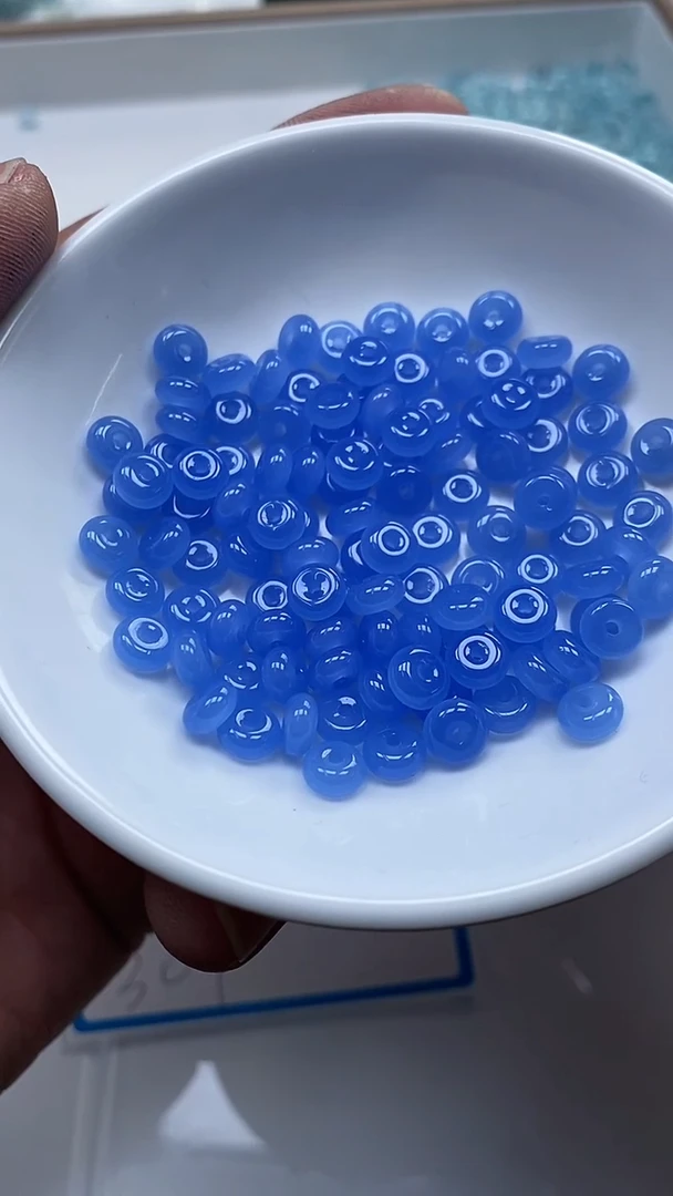 【闪购商品】玛瑙/玉髓散珠未镶嵌B84海蓝宝算盘3*6mm60个15元