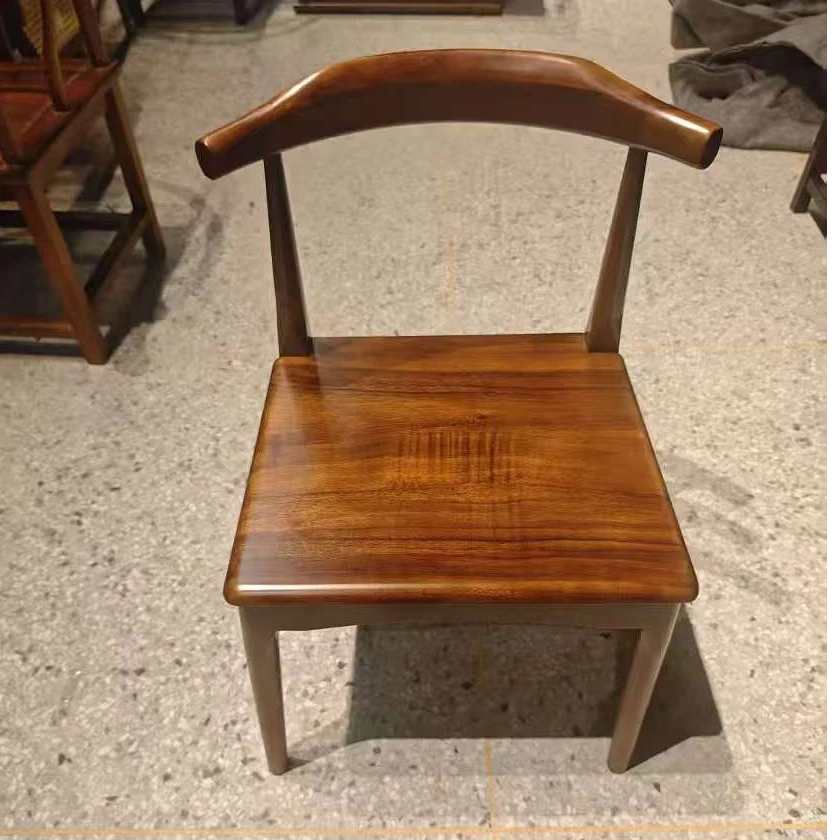 实木南美胡桃木牛角椅