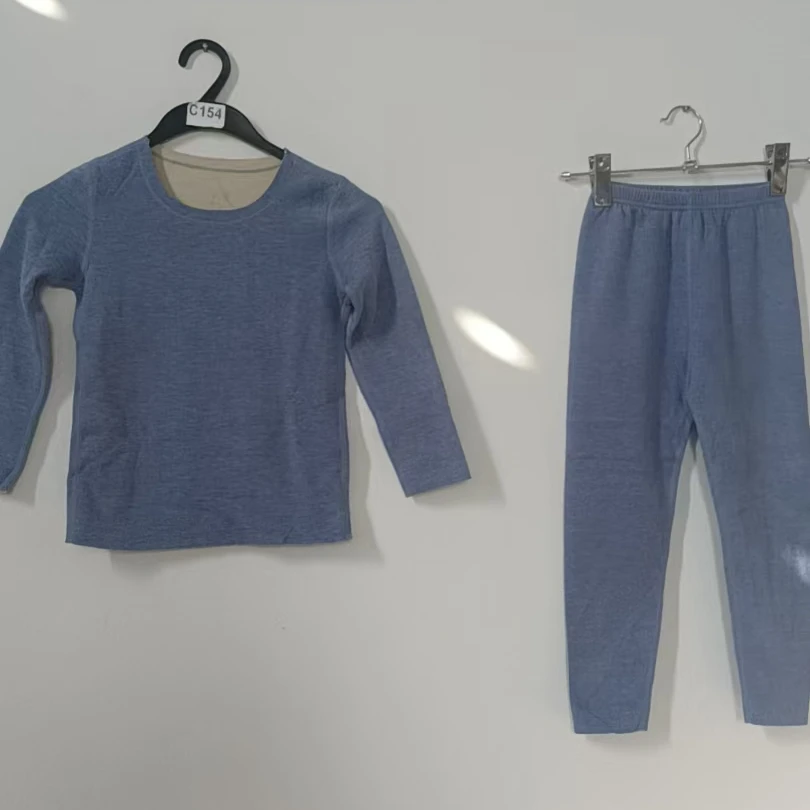 儿童炫彩德容（蚕丝+绵羊毛）保暖套装（006）