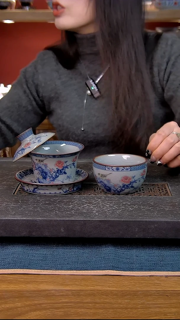 简装家用款2件套 老陶泥开片纹陶瓷茶具