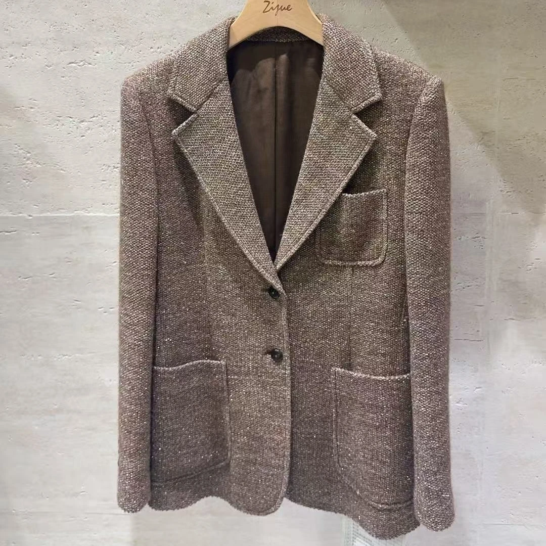 GINAYOLAN/瑾颜 | 意大利进口面料精致老钱风秋冬时尚西装外套