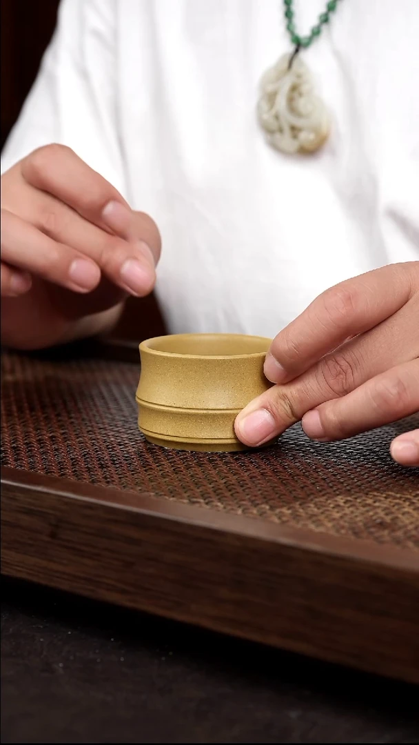 茶壶紫砂黄金段竹节杯
