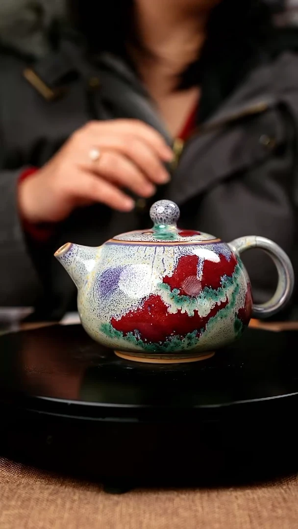 【闪购商品】107#国工一级品原矿钧瓷炉钧釉西施壶