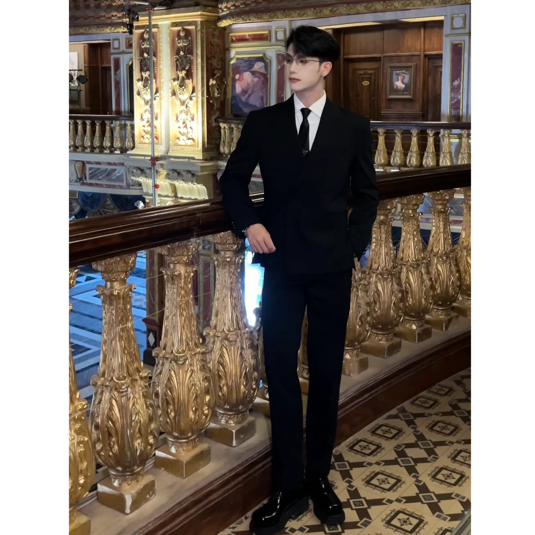 AIXKOM｜2025秋季新款解构剪裁天丝绵羊毛西服套装