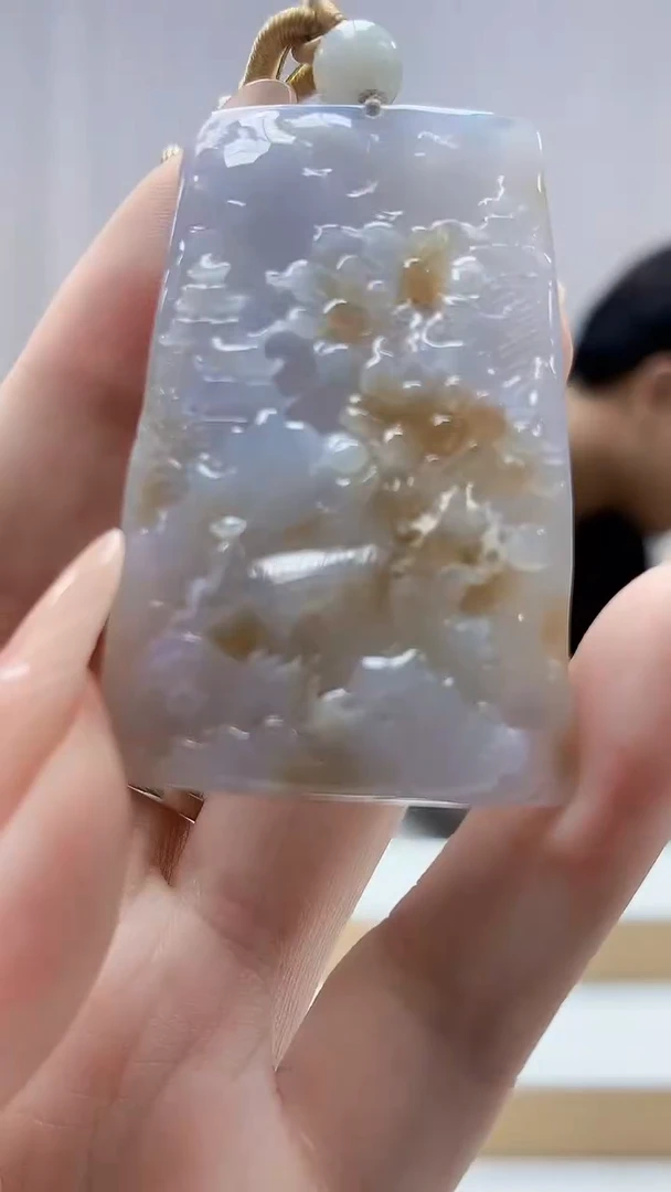 未镶嵌定制翡翠5145DD-毛货挂件53