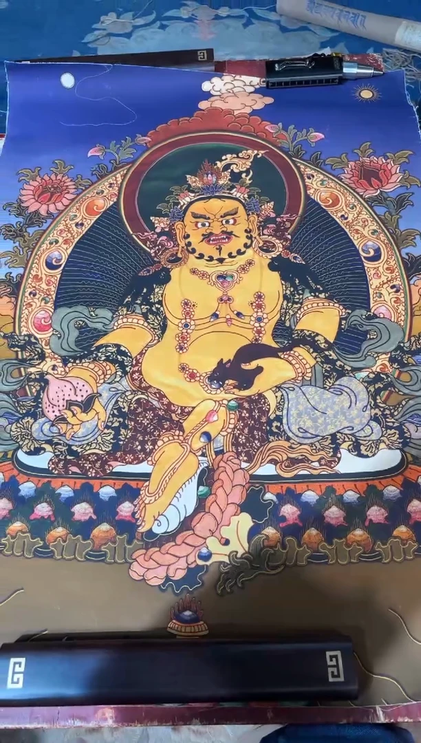 卷轴画龙妹的唐卡tk16