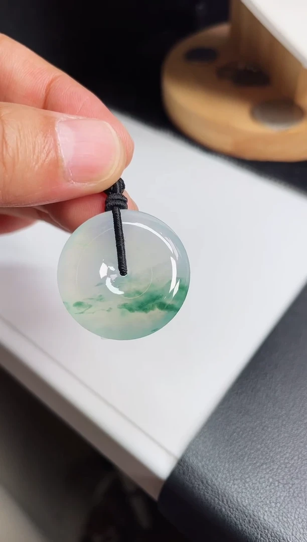 颈饰未镶嵌翡翠【9】平安扣 尺寸 28.2  6mm