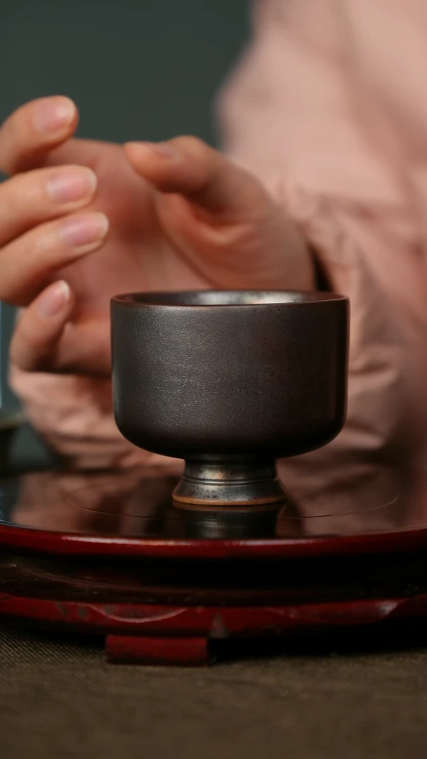 全品 紫金 高足主人杯 带底款