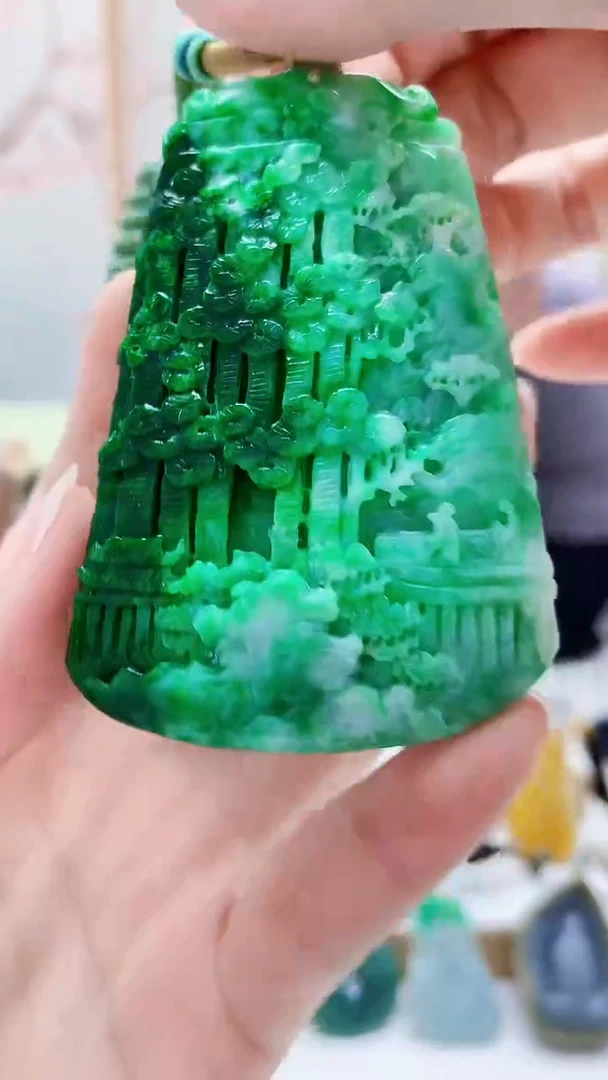 未镶嵌定制翡翠5060ry-毛货挂件72