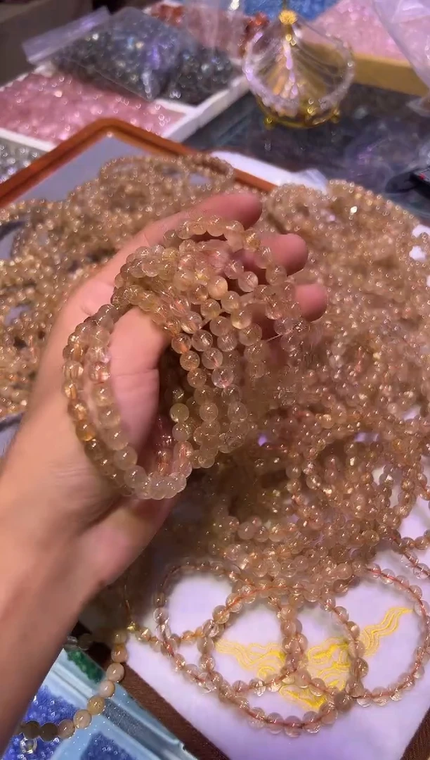 水晶手串未镶嵌发晶手串 多样性发其一