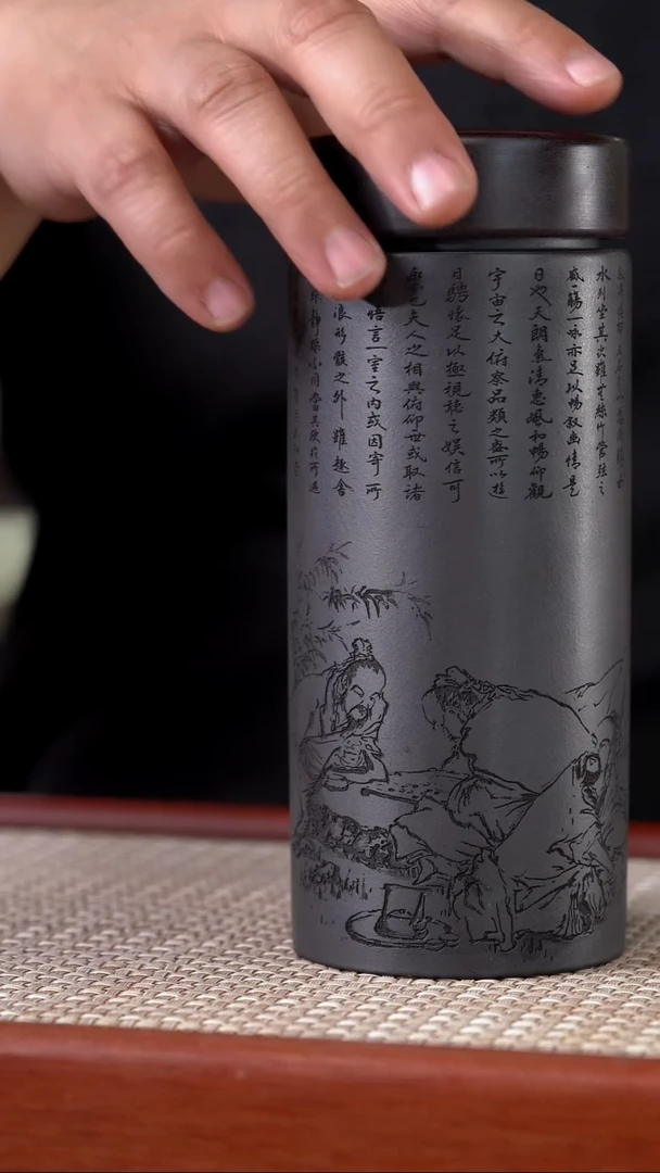 茶杯紫砂竹林七贤