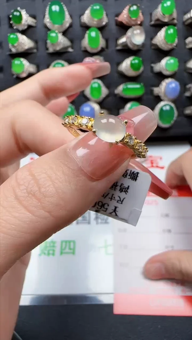 【闪购商品】翡翠戒指银S925镶嵌1025