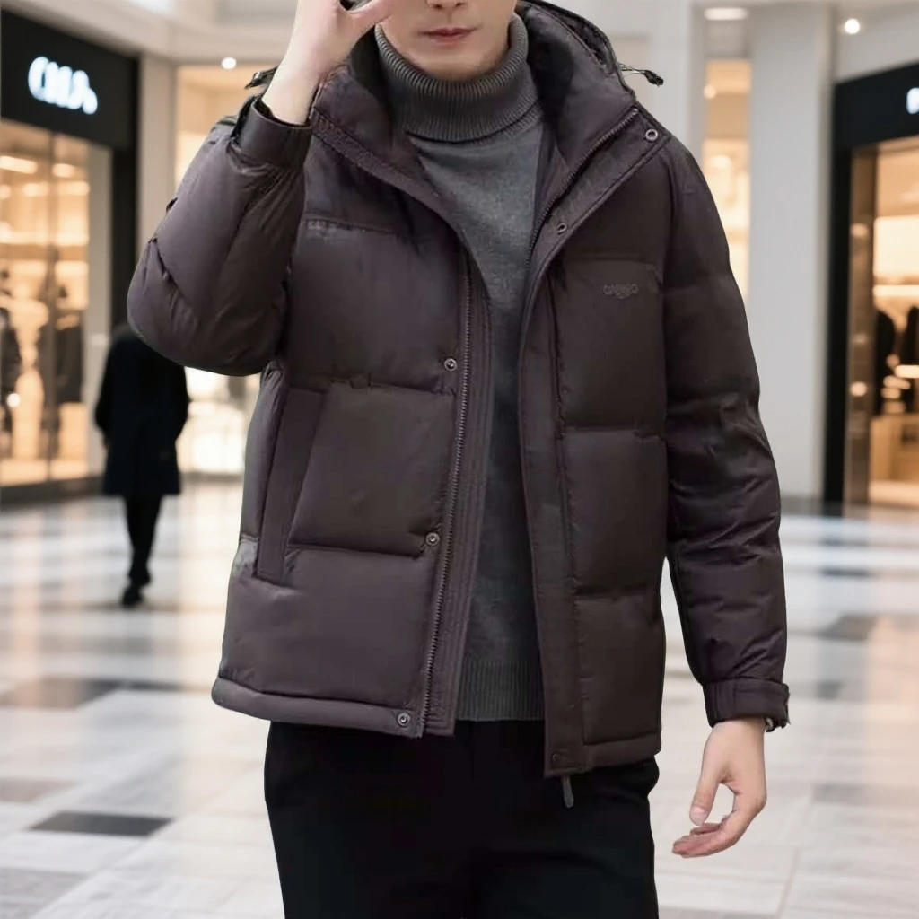 90绒【9619】短款泡芙男士休闲商务羽绒服