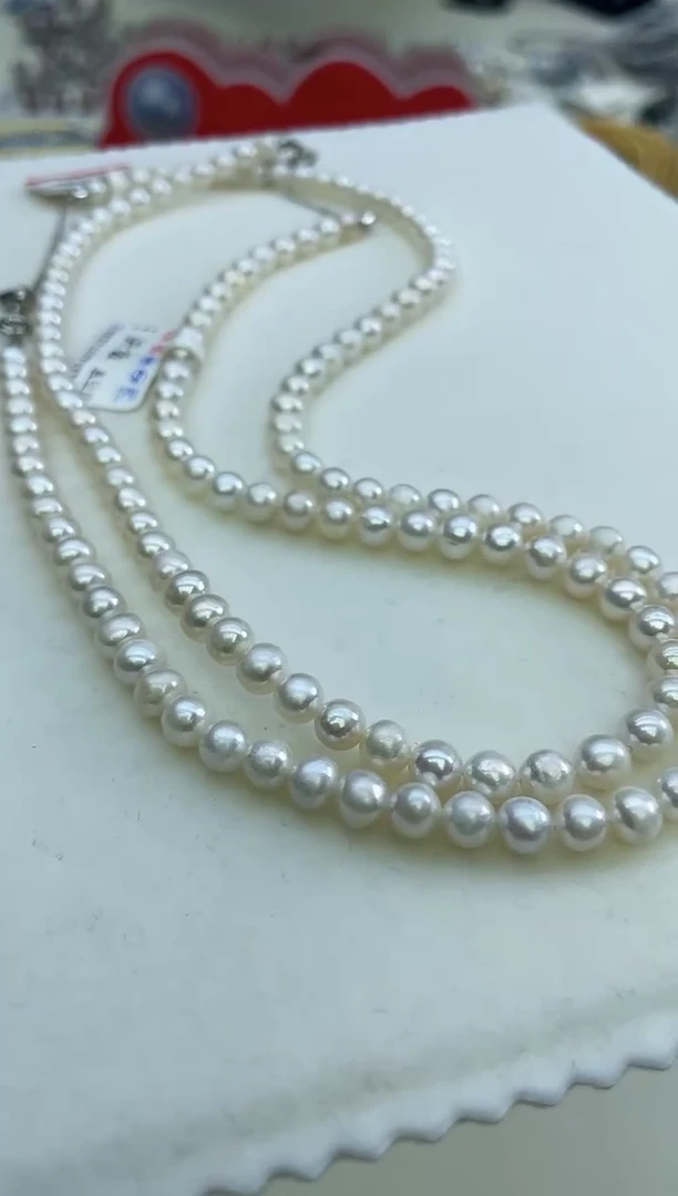 未镶嵌项链淡水珍珠白色系4-5mm