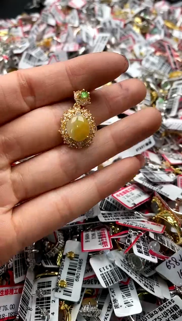 【闪购商品】翡翠戒指银S925镶嵌777777777     9