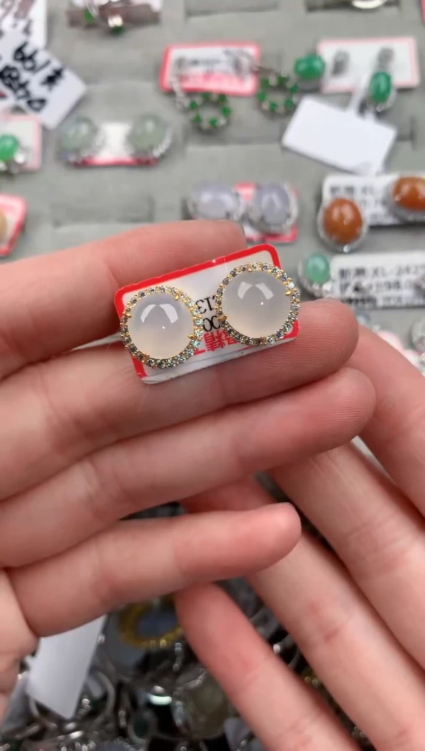 银S925镶嵌戒指翡翠999       1