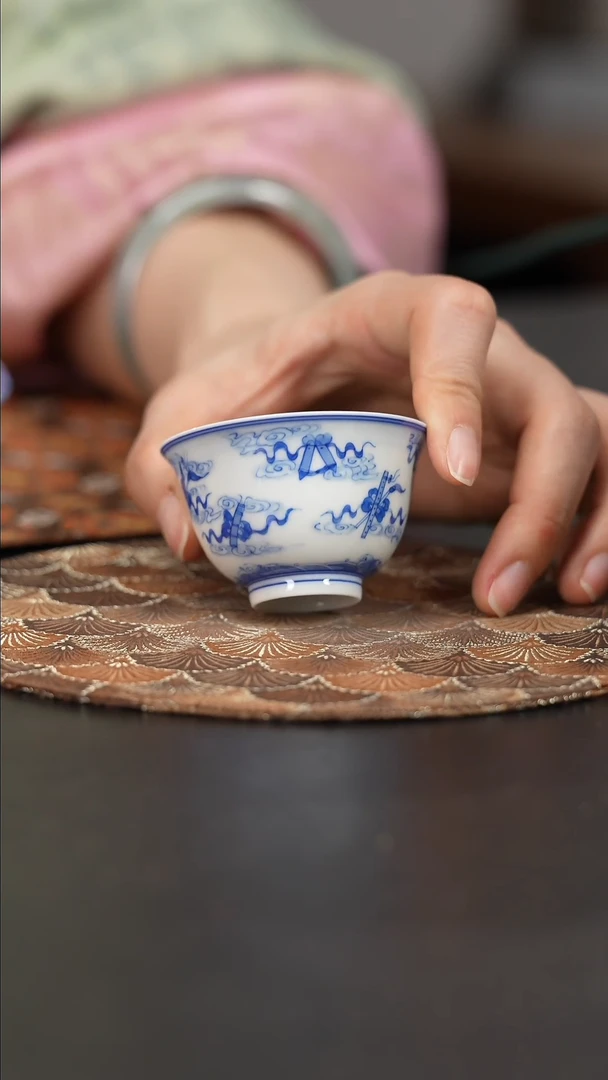 【闪购商品】杯看山柴窑八宝杯