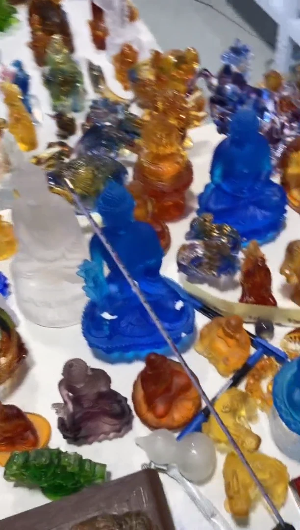 手工艺品琉璃蓝色地藏