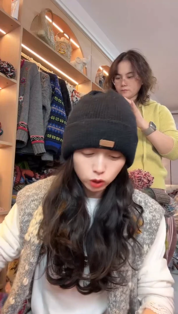 羊毛细羊毛黑色纯色帽