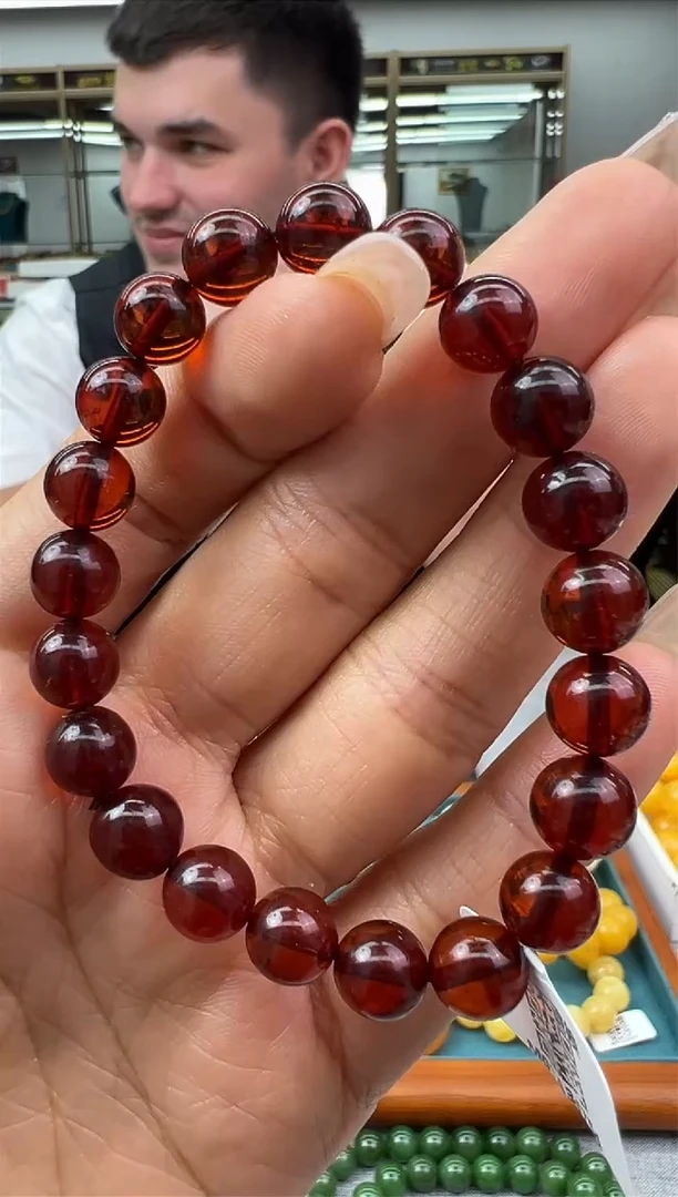 【闪购商品】琥珀手链未镶嵌47秒拍号