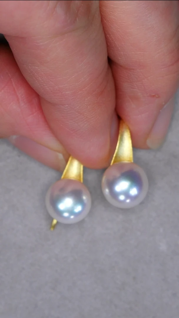 【闪购商品】淡水珍珠耳钉银S925镶嵌淡水珍珠耳钉高跟鞋款