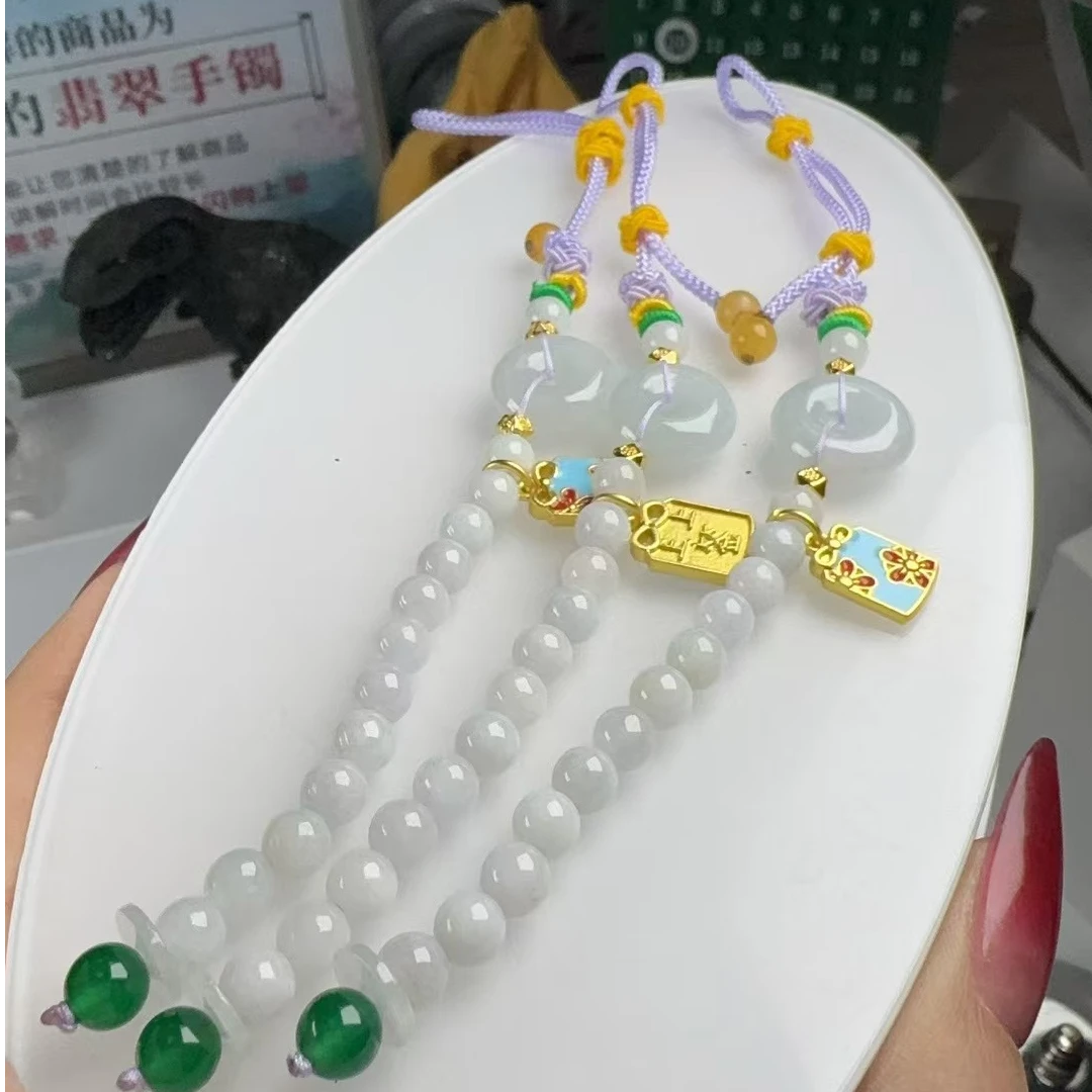天然翡翠手绳翡翠珠串平安扣@多样性发一件