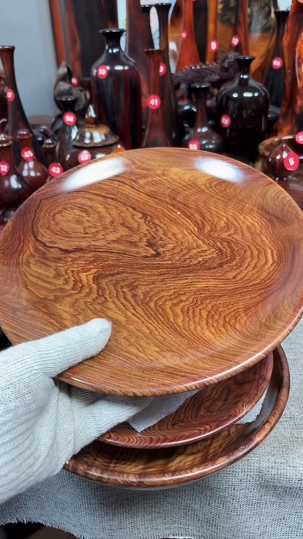 木福*大红酸枝白酸枝圆盘一个