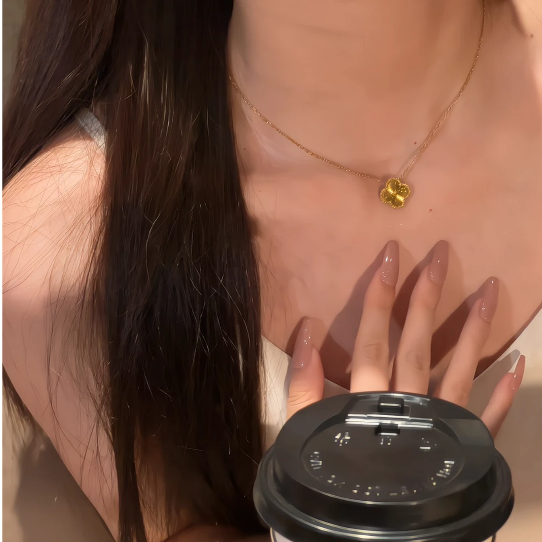 CC3418 四叶草项链气质轻奢时尚可爱