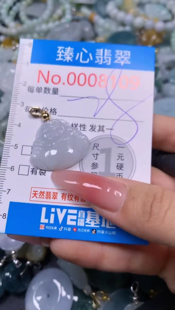 【闪购商品】翡翠颈饰未镶嵌含绳0008109