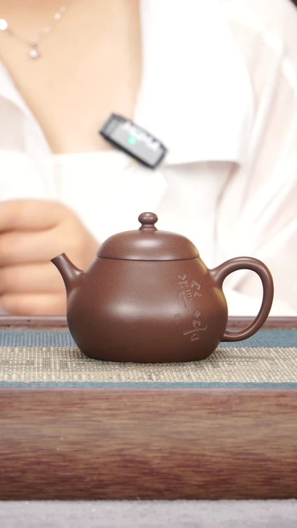 茶壶紫砂底槽青 欢喜文旦