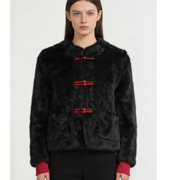 黑色一体外套 S9351