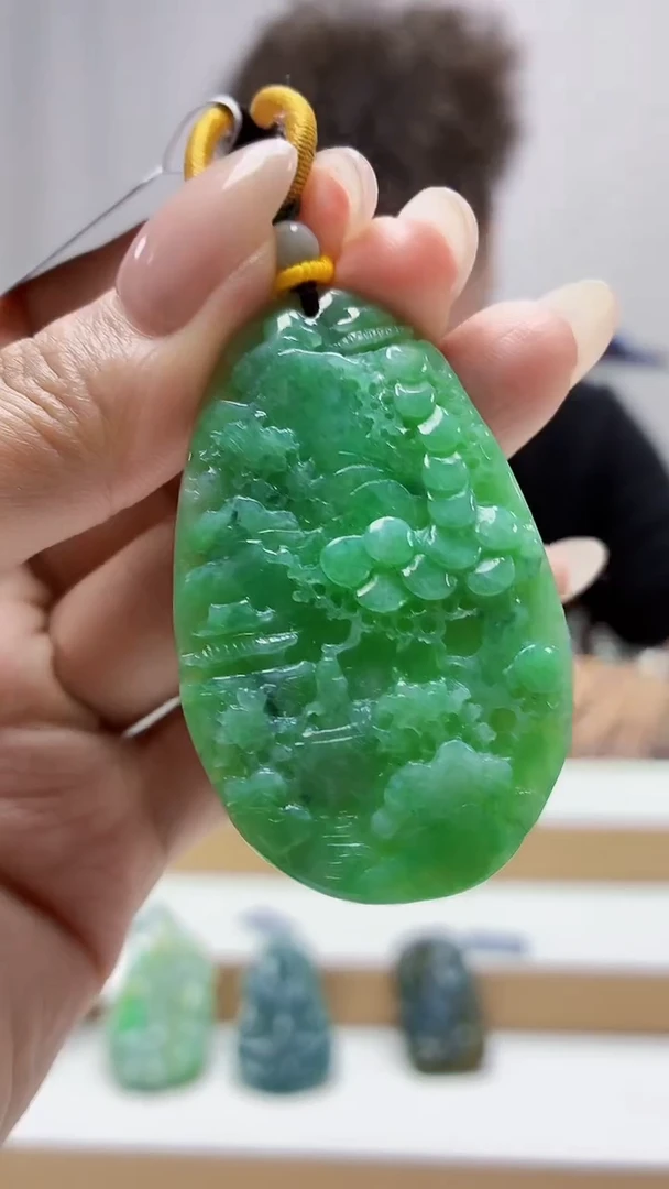 未镶嵌定制翡翠4688MM-毛货挂件67