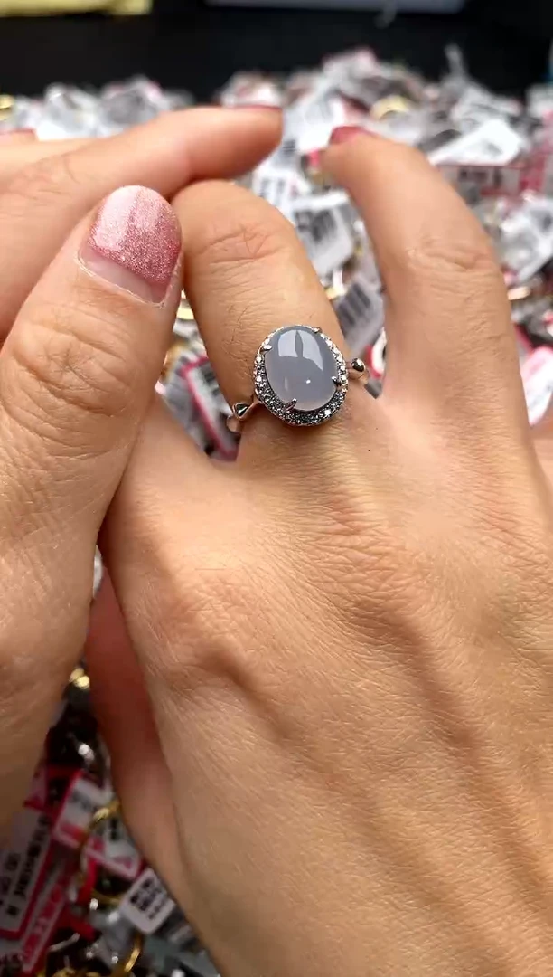 【闪购商品】翡翠戒指银S925镶嵌11111111     6