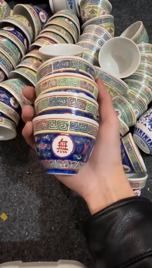 景德镇厂瓷蓝万寿，全部清仓【4个】