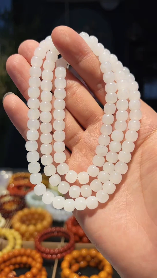 手串未镶嵌和田玉8+108多圈