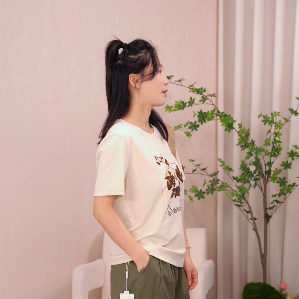 MILIAN/觅恋360运动短袖T恤时尚休闲女士夏季圆领女款百搭宽松