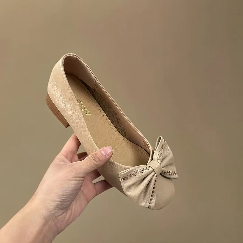 2066-C3-时尚百搭2025春季新款单鞋女式小皮鞋