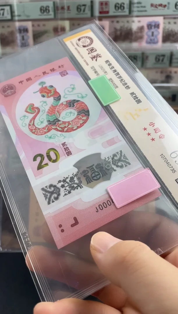 塑料蛇钞副司令国鉴评级69分不挑号