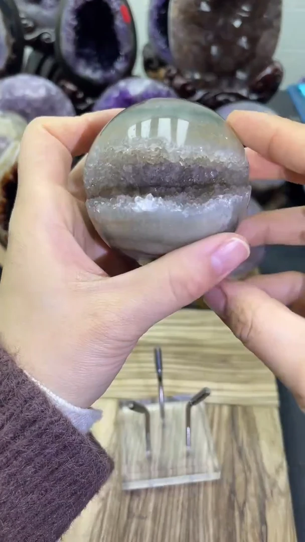 未镶嵌大型摆件（非配饰）紫晶209号开口笑