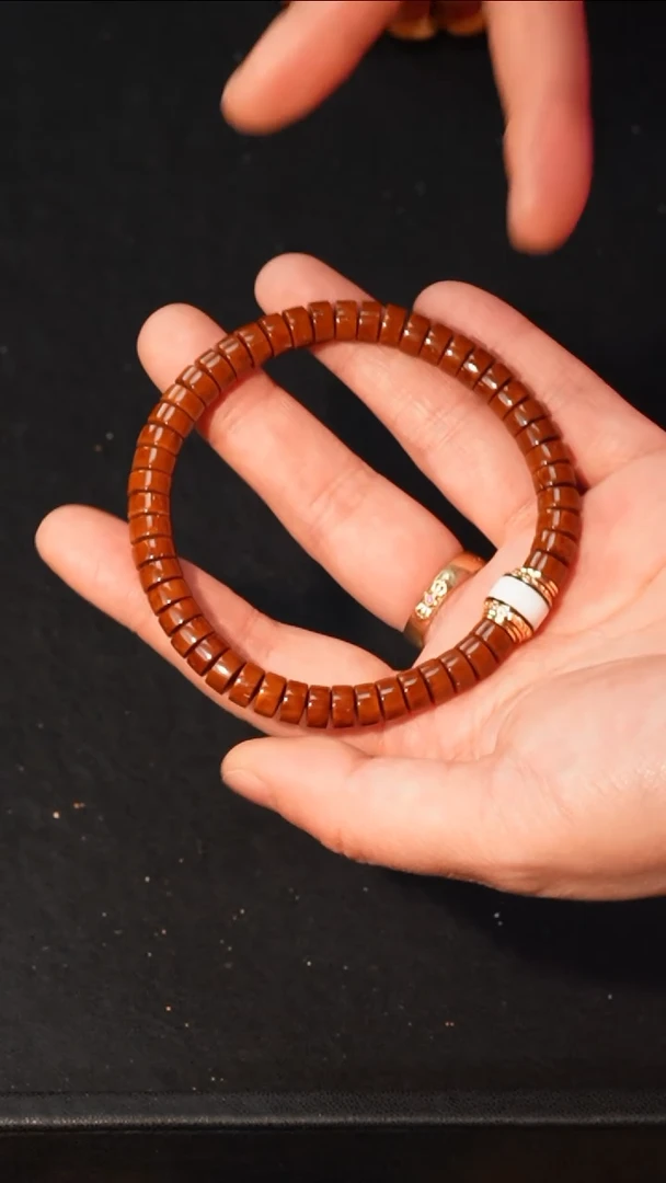 紫金鼠手串青金药片单圈