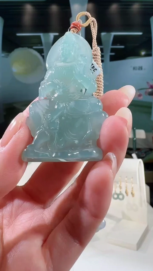 翡翠未镶嵌吊坠(不含链)观音